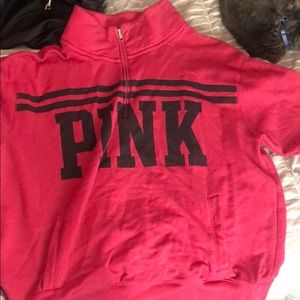 Red pinkish half zip